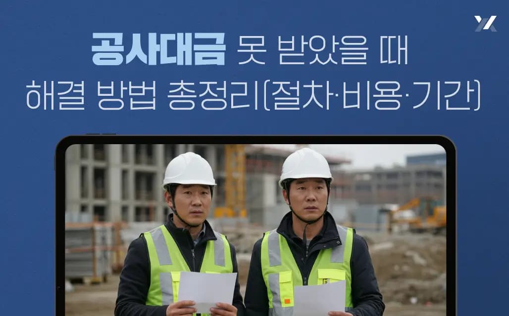 공사대금 못 받았을 때 해결 방법 총정리 (절차·비용·기간)