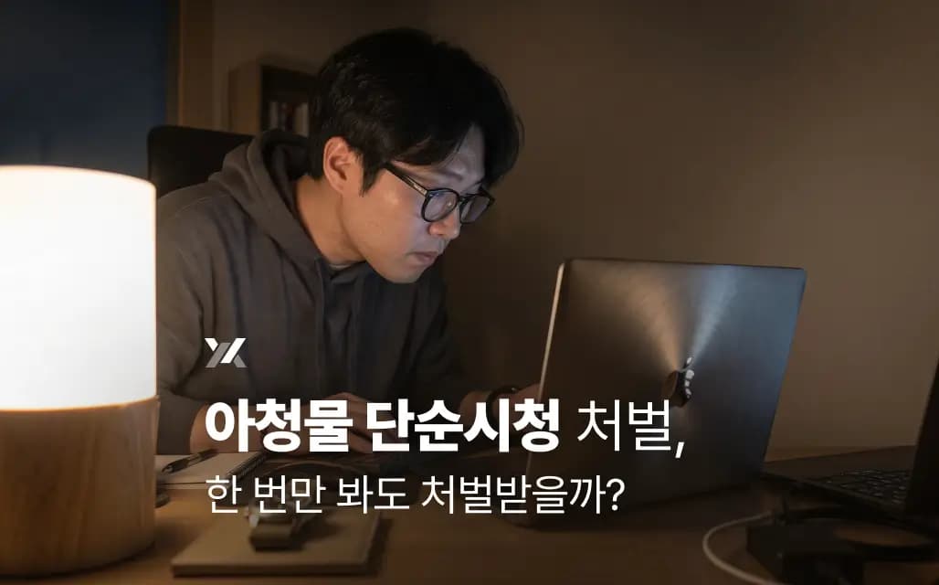 아청물 단순시청 처벌, 한 번만 봐도 처벌받을까?