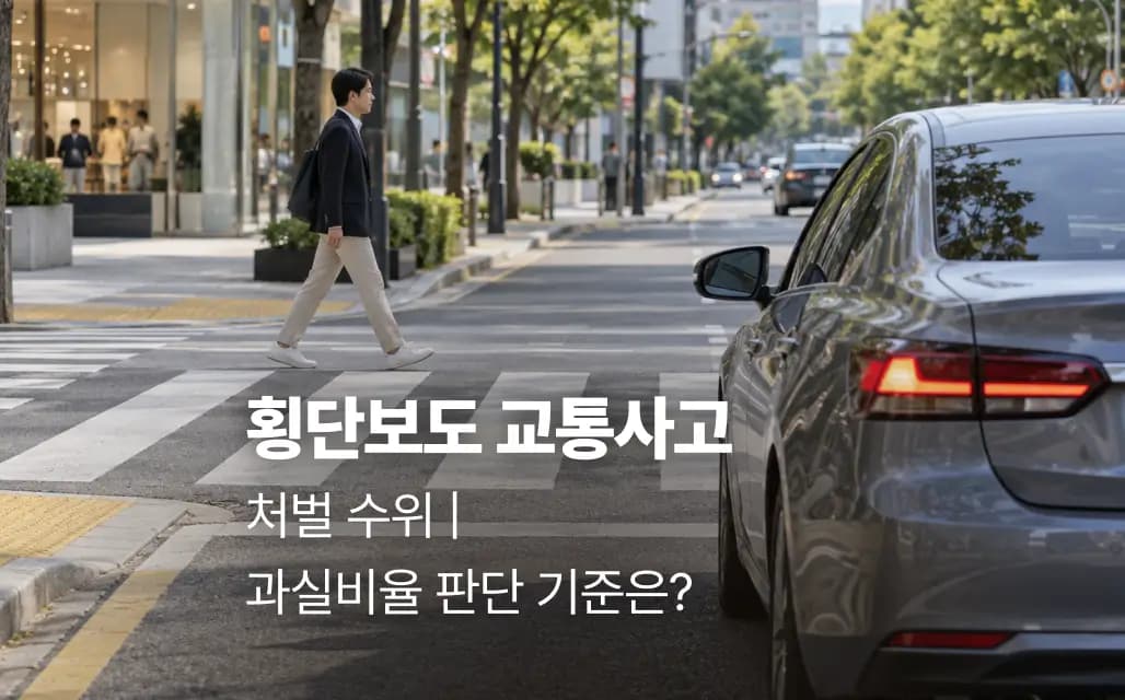 횡단보도 교통사고 처벌 수위 | 과실비율 판단 기준은?