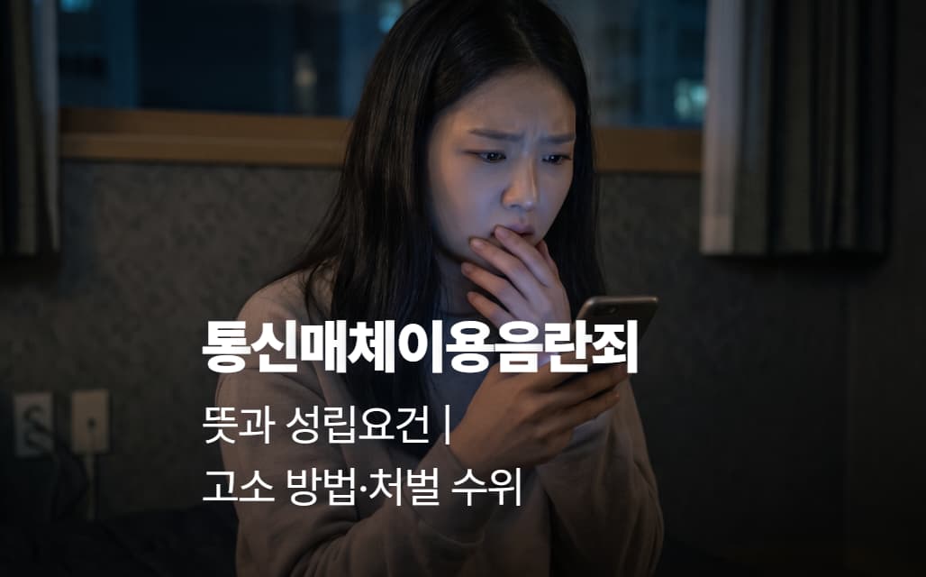 통신매체이용음란죄(통매음) 뜻과 성립요건 | 고소 방법·처벌 수위