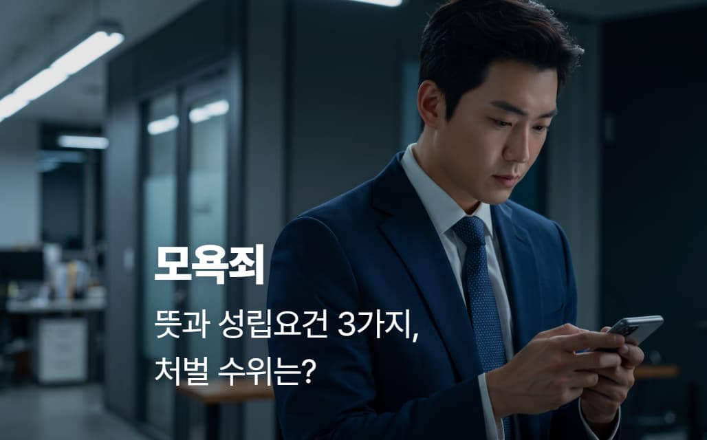 모욕죄 뜻과 성립요건 3가지, 처벌 수위는?