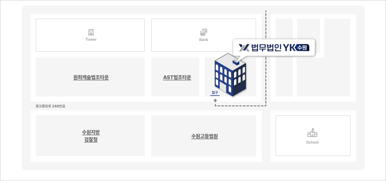 수원 분사무소 약도