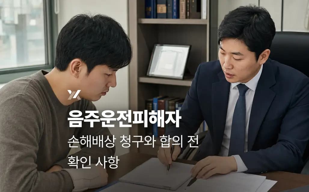 음주운전피해자, 손해배상 청구와 합의 전 확인 사항