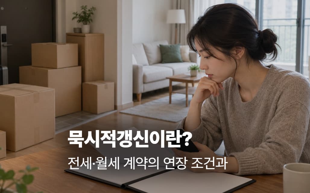 묵시적갱신이란? 전세·월세 계약의 연장 조건과 해지 방법