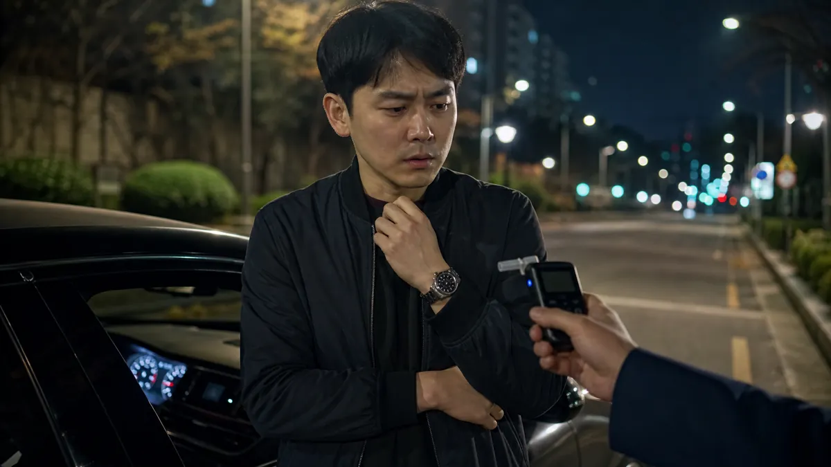 음주운전 측정 수치가 운전 당시 기준을 넘었는지 다투어 무죄를 받은 사건