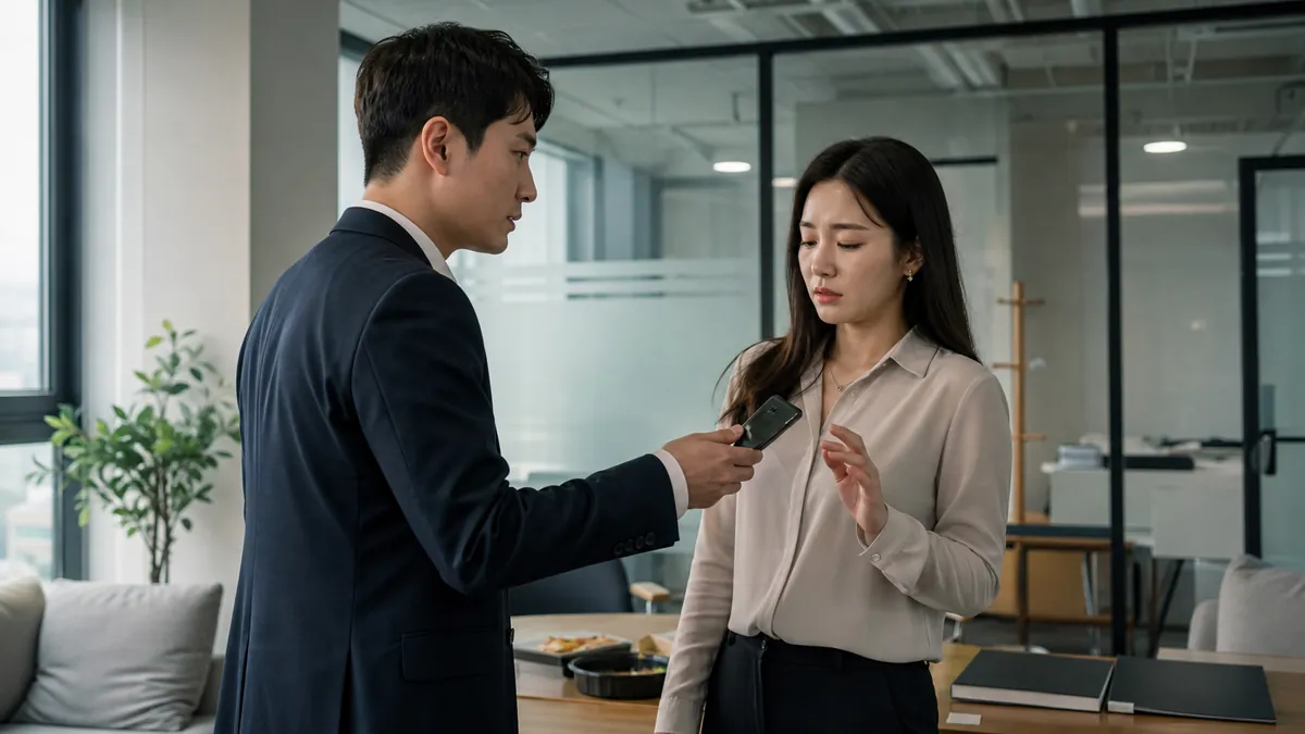 휴대전화로 상대방을 추행한 혐의로 조사받으며 법률 대응을 준비한 의뢰인