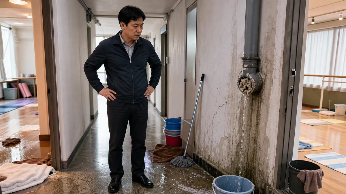 건물 배수관 시멘트 투입으로 발생한 누수와 업소 피해, 재물손괴·업무방해 재판 대응