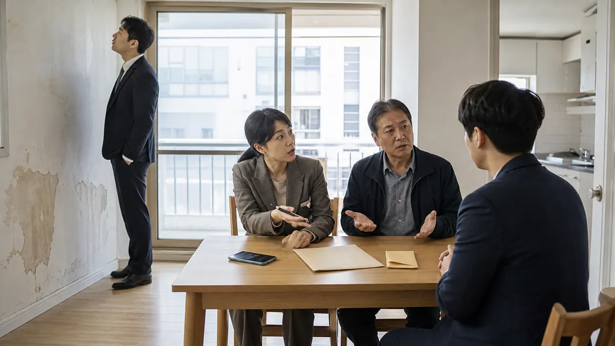 누수 확인 후 본계약을 거절하고 가계약금 반환을 청구한 부동산 매수인