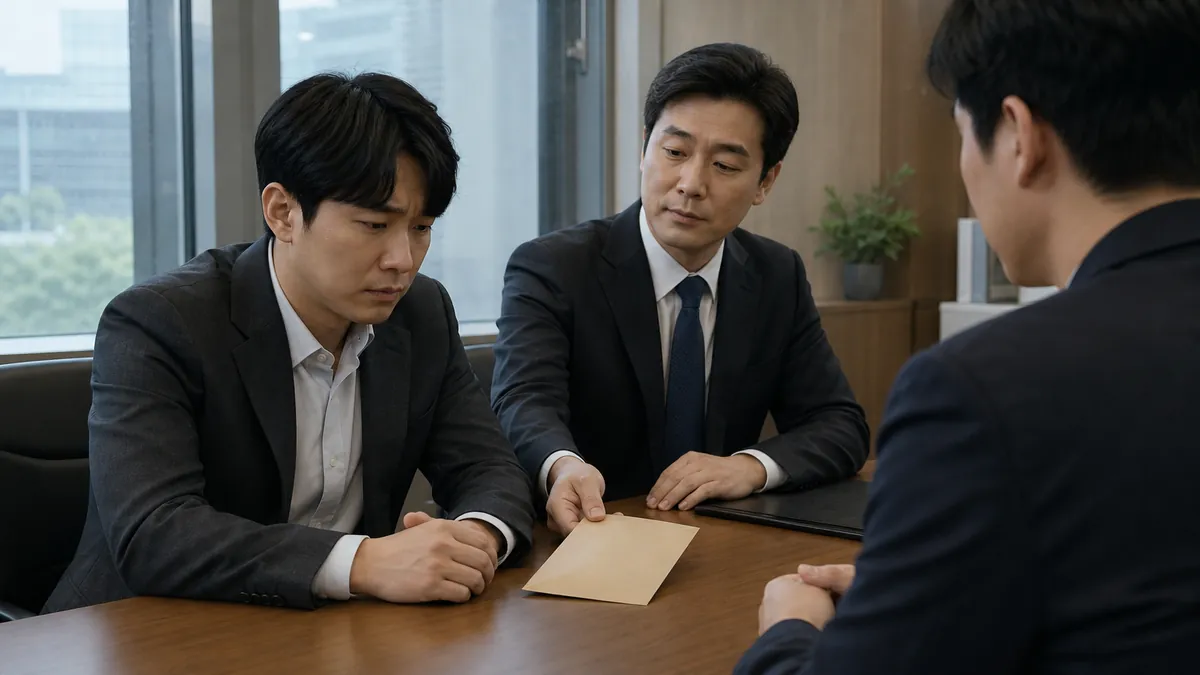 상급자를 통해 업체 금전을 수령해 뇌물수수 혐의 수사에 대응한 사례