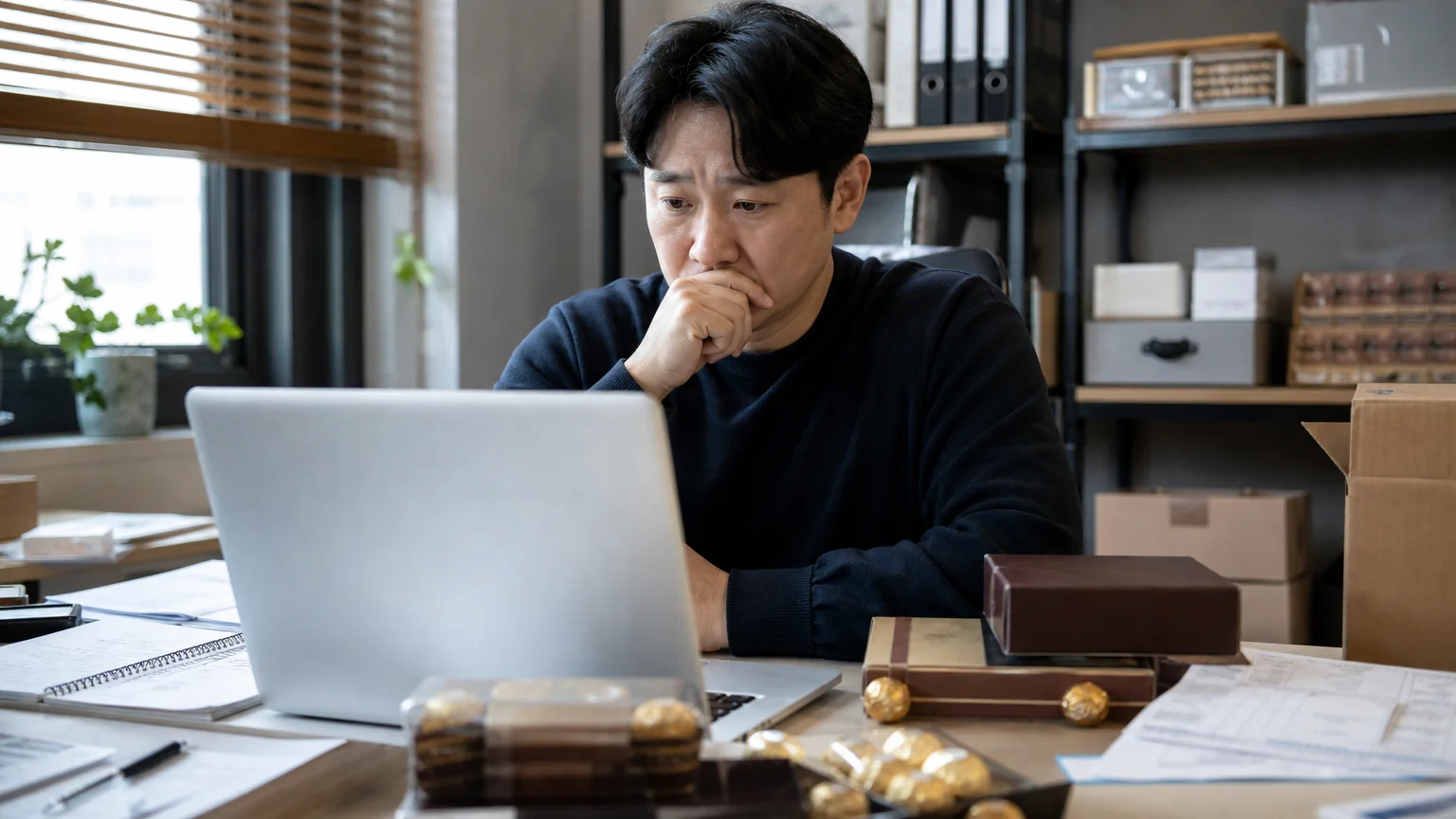 정품 초콜릿 재판매로 상표법위반 혐의를 받은 경위